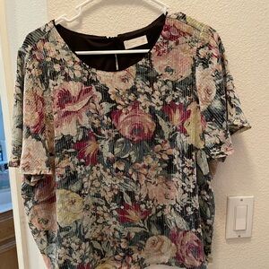 Floral Sequin Blouse